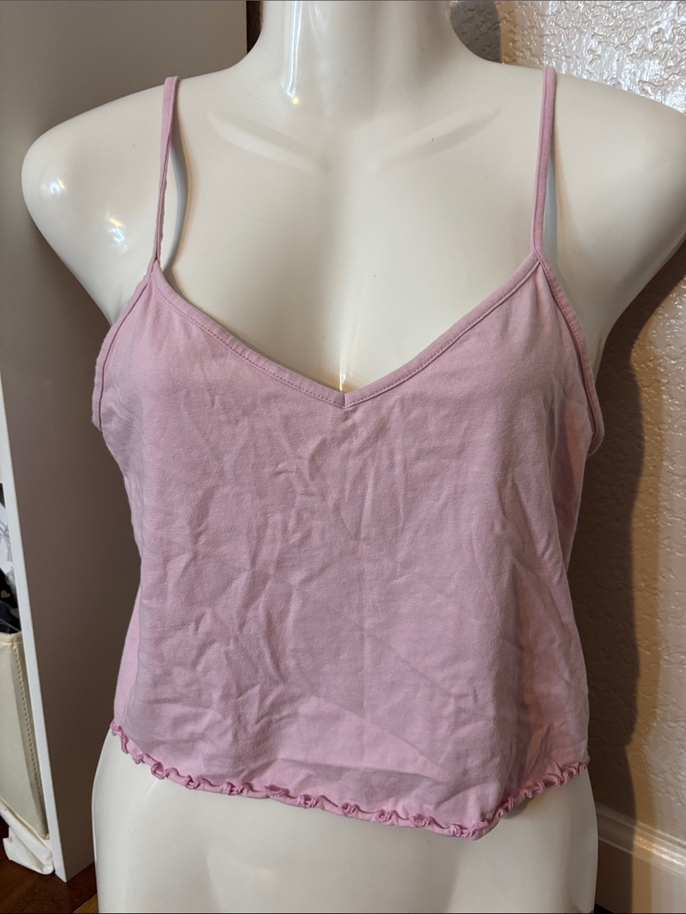 H&M Light Pink V-Neck Spaghetti Strap Cami
